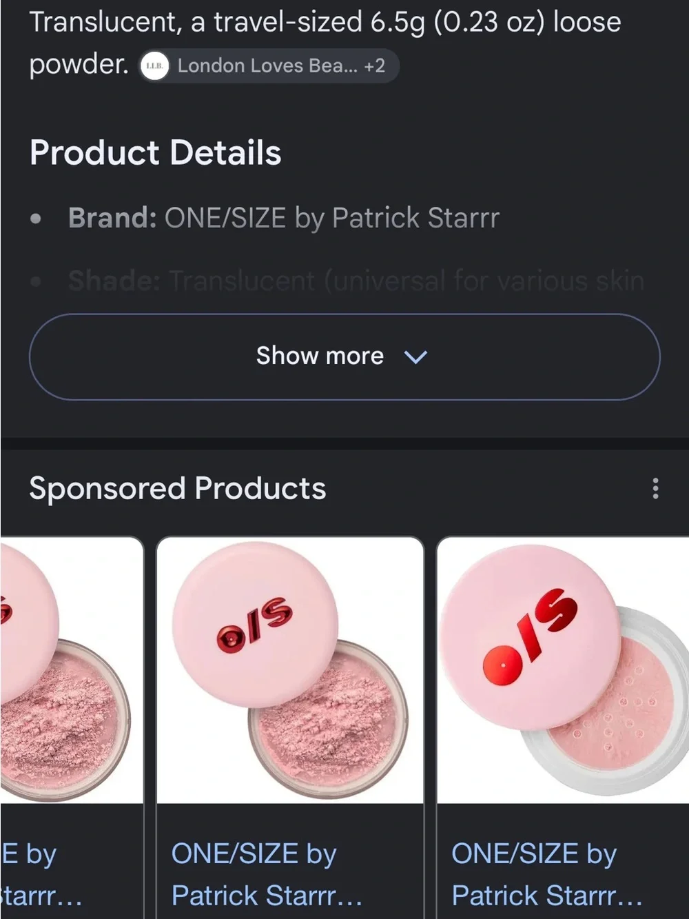 ONE/SIZE Translucent Ultimate Setting Powder - Red & Cream Box